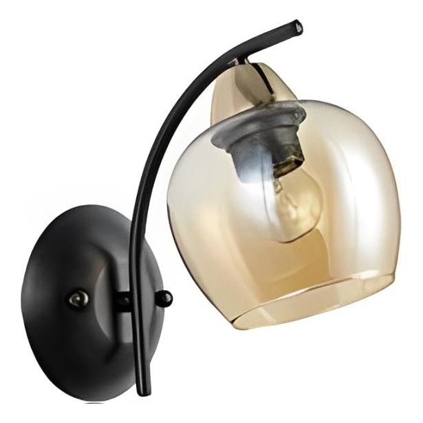 Zidna lampa MERRA 1xE27/40W/230V crna/bež