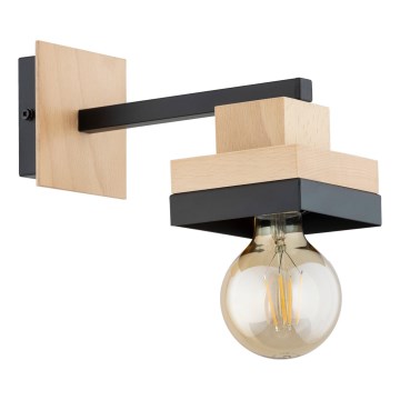 Zidna lampa MIKO 1xE27/15W/230V crna/bež