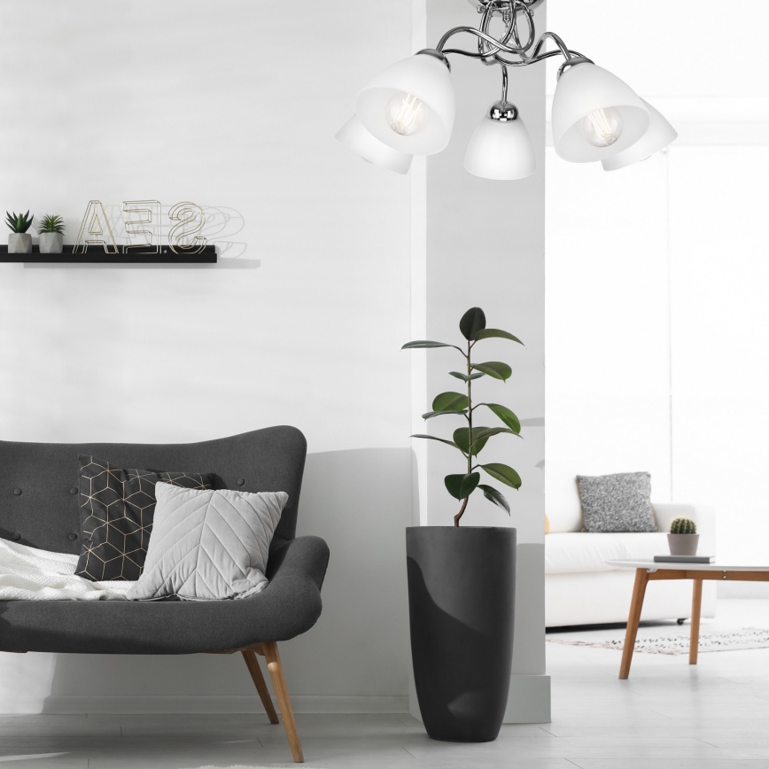 Zidna lampa MIRANDA 1xE27/60W/230V sjajni krom