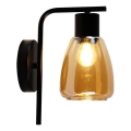 Zidna lampa MOLDO 1xE27/40W/230V crna/dimna bež