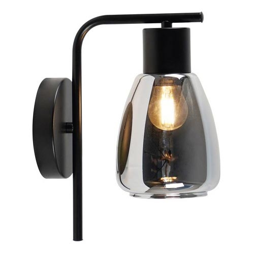 Zidna lampa MOLDO 1xE27/40W/230V crna/dimna crna