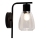 Zidna lampa MOLDO 1xE27/40W/230V crna/prozirna