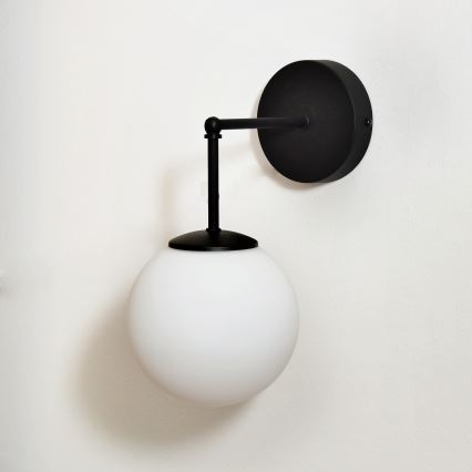 Zidna lampa MOON 1xE27/15W/230V crna