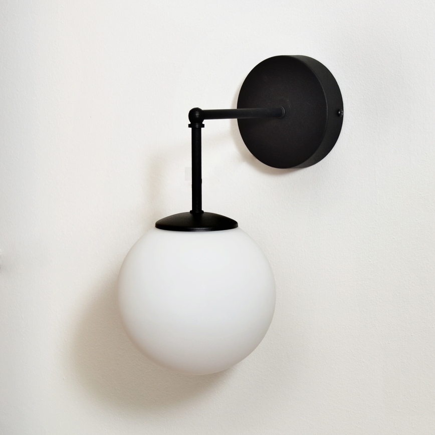 Zidna lampa MOON 1xE27/15W/230V crna