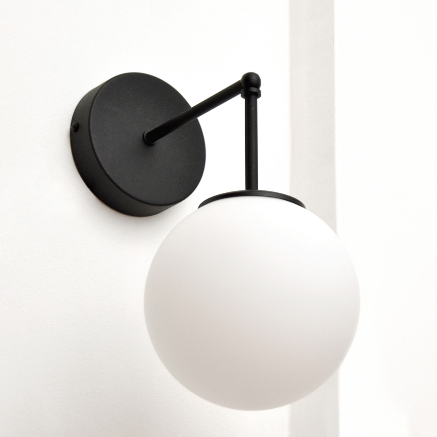 Zidna lampa MOON 1xE27/15W/230V crna