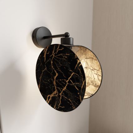 Zidna lampa MOTIF 1xE27/15W/230V crna/zlatna