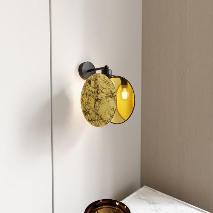 Zidna lampa MOTIF 1xE27/15W/230V zlatna
