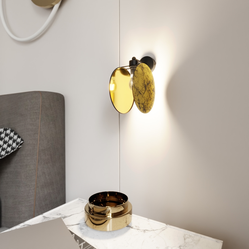 Zidna lampa MOTIF 1xE27/15W/230V zlatna