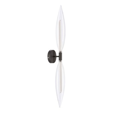 Zidna lampa NORDIC 2xG9/5W/230V crna/prozirna