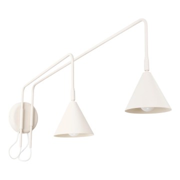 Zidna lampa NOX 2xE14/10W/230V krem boje