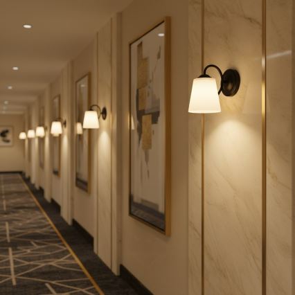 Zidna lampa PAFOS 1xE27/15W/230V crna