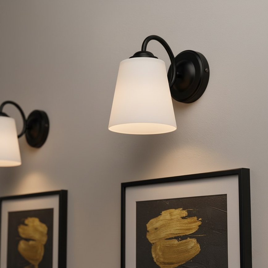 Zidna lampa PAFOS 1xE27/15W/230V crna