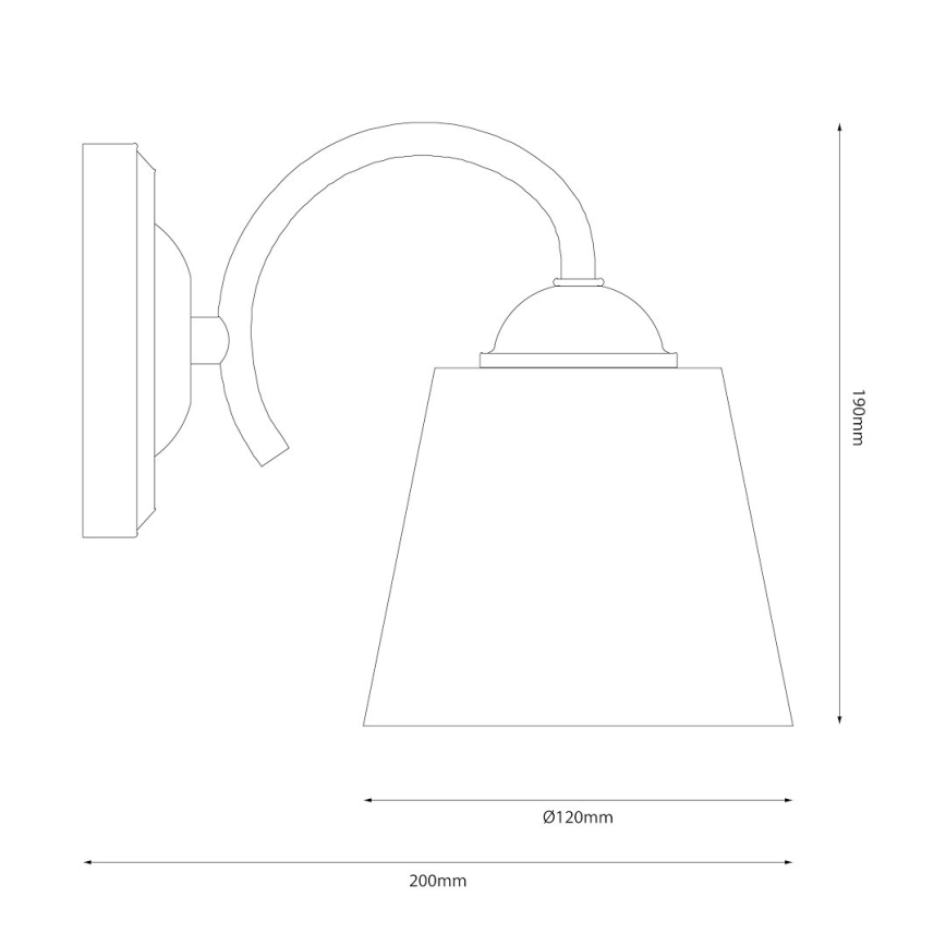 Zidna lampa PAFOS 1xE27/15W/230V crna