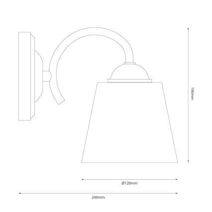 Zidna lampa PAFOS 1xE27/15W/230V sjajni krom