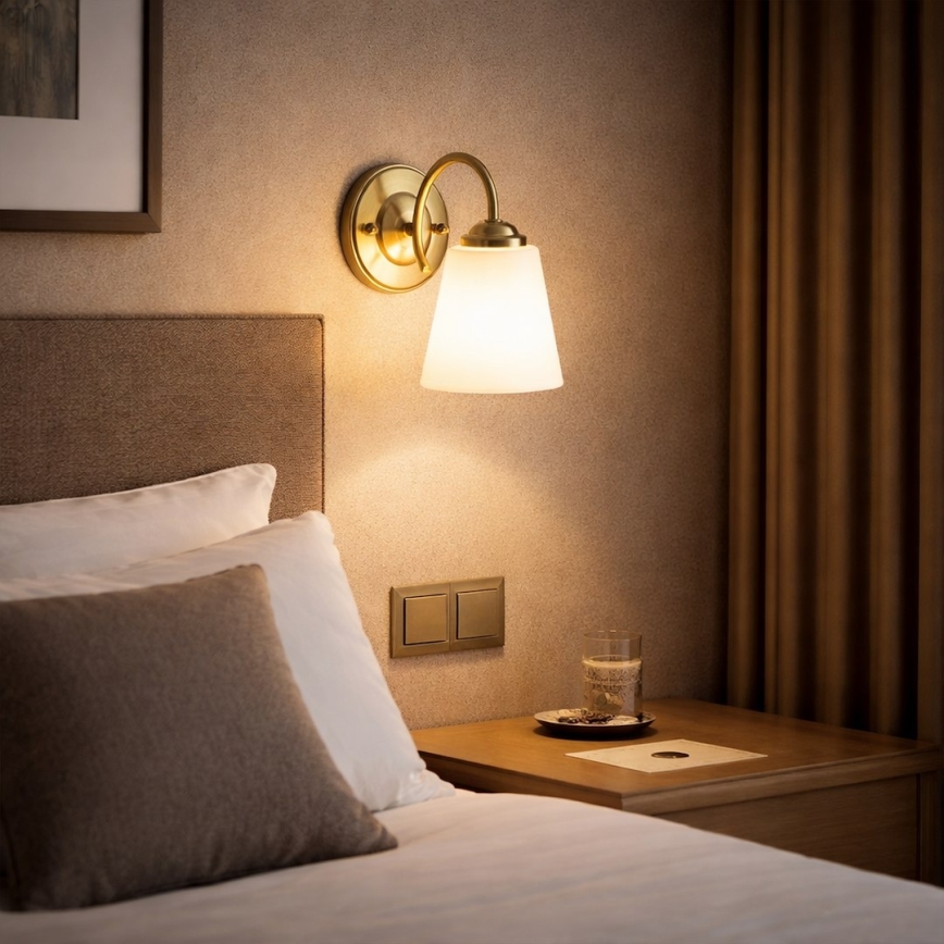 Zidna lampa PAFOS 1xE27/15W/230V zlatna