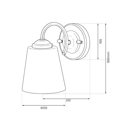 Zidna lampa PAFOS 1xE27/15W/230V zlatna