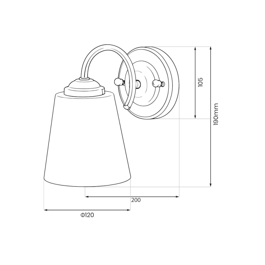 Zidna lampa PAFOS 1xE27/15W/230V zlatna