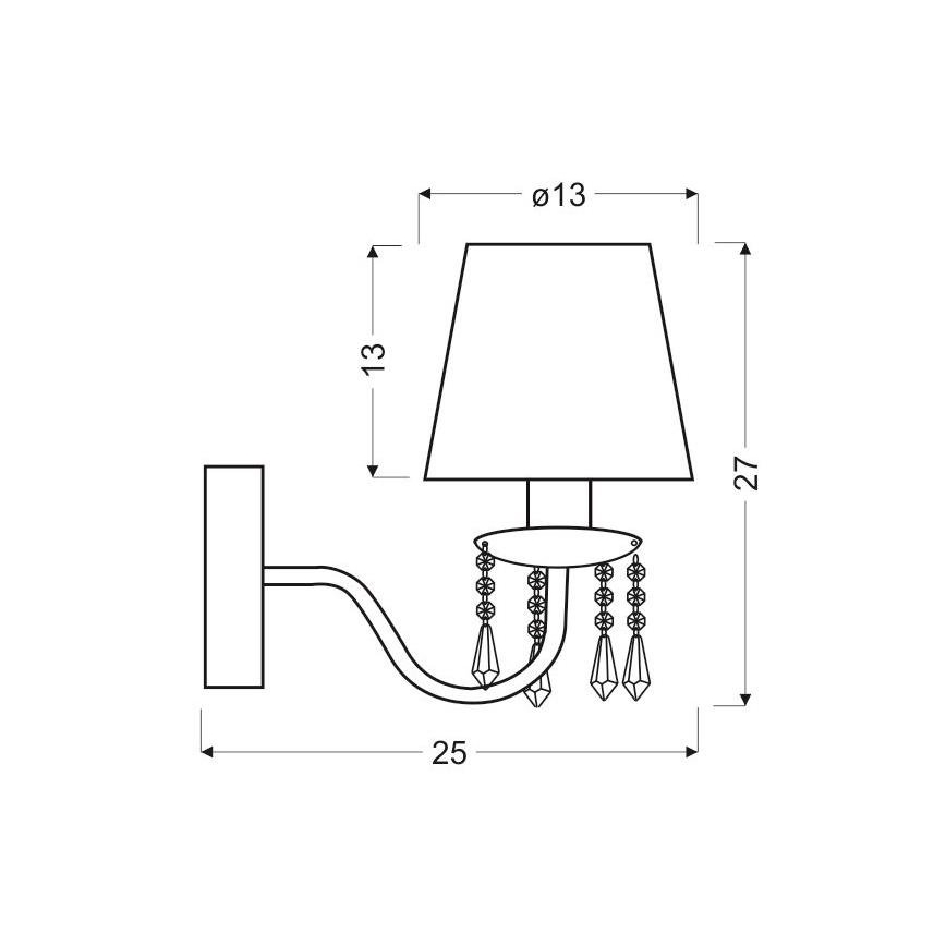 Zidna lampa RUTI 1xE14/40W/230V
