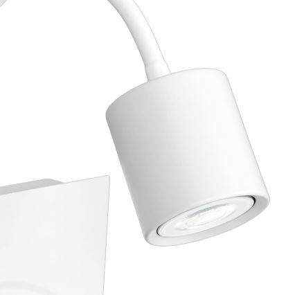 Zidna lampa s policom DEMIA 1xGU10/8W/230V bijela + USB