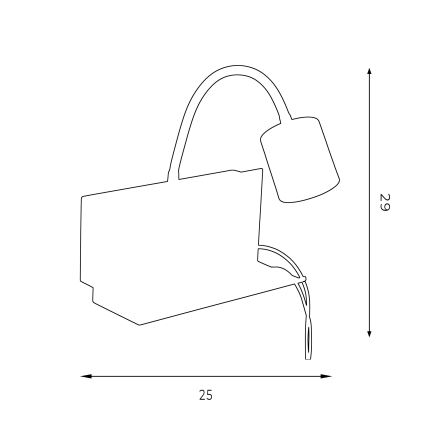 Zidna lampa s policom DEMIA 1xGU10/8W/230V bijela + USB