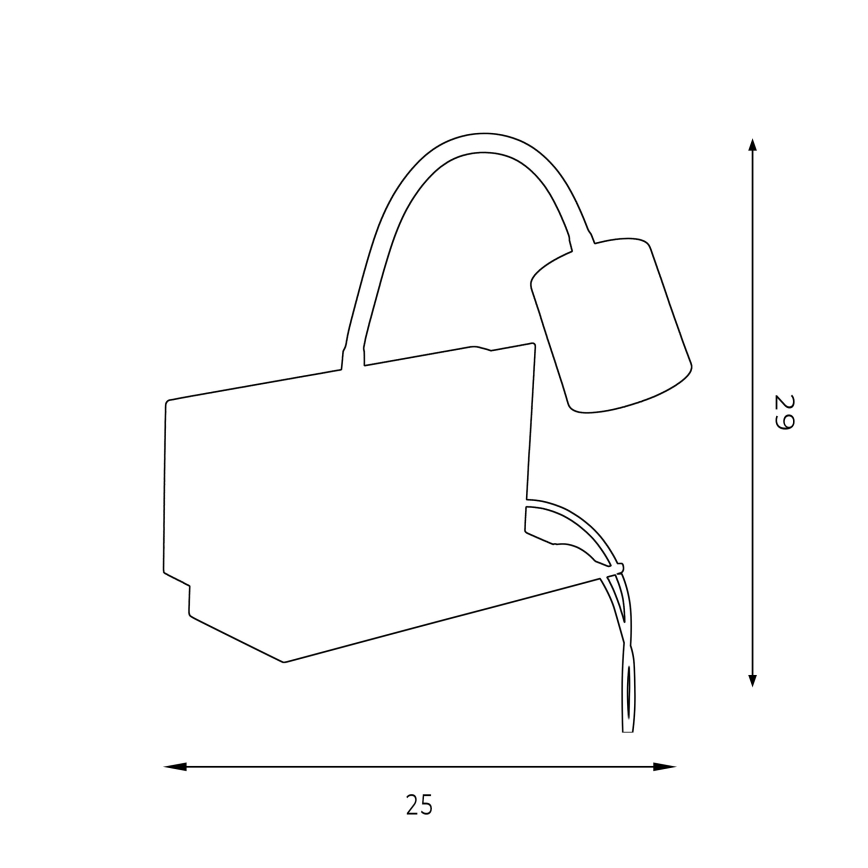 Zidna lampa s policom DEMIA 1xGU10/8W/230V bijela + USB