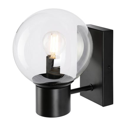 Zidna lampa SFERIO 1xE14/5W/230V crna/prozirna