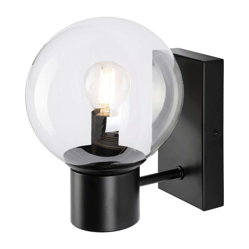 Zidna lampa SFERIO 1xE14/5W/230V crna/prozirna