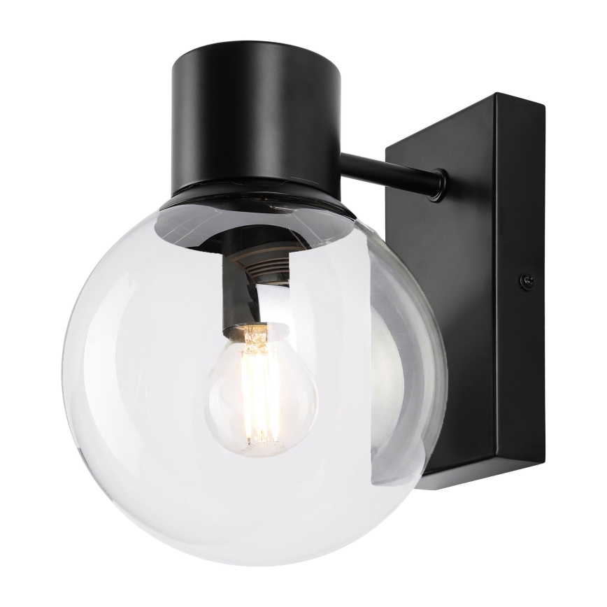 Zidna lampa SFERIO 1xE14/5W/230V crna/prozirna