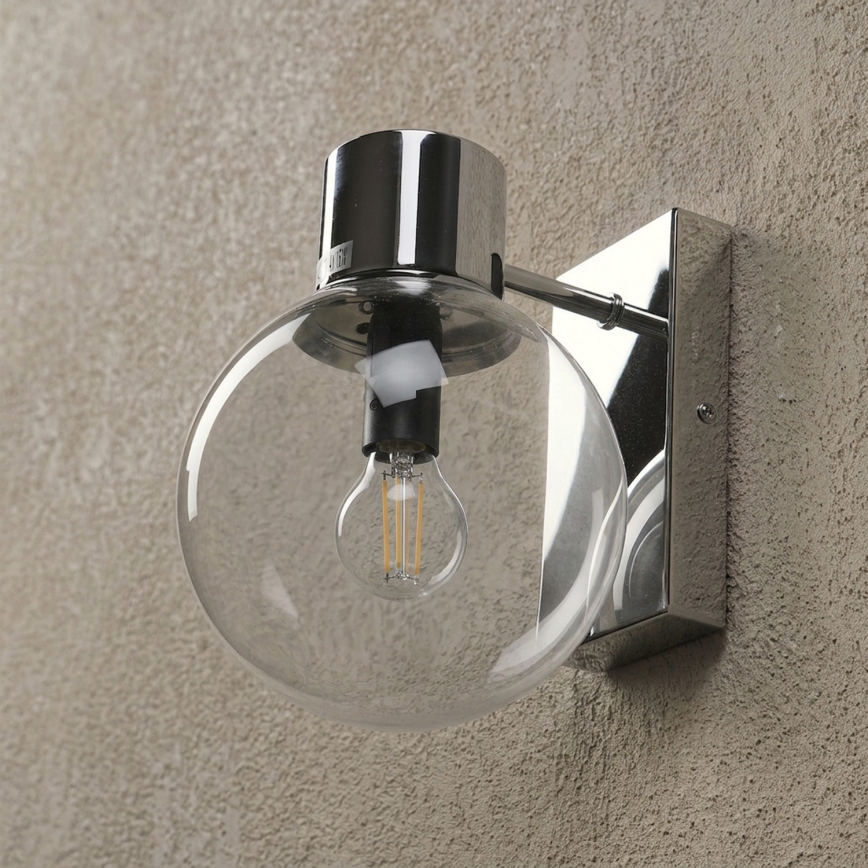 Zidna lampa SFERIO 1xE14/5W/230V sjajni krom/proziran