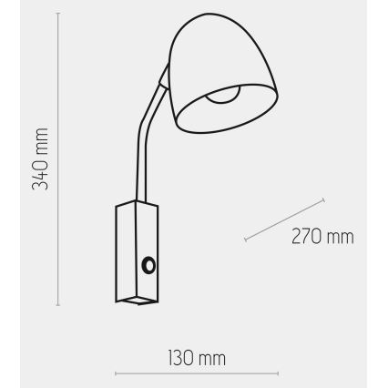 Zidna lampa SOHO 1xE27/15W/230V bijela