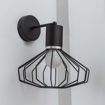 Zidna lampa SOLANO 1xE27/15W/230V crna/sjajni krom