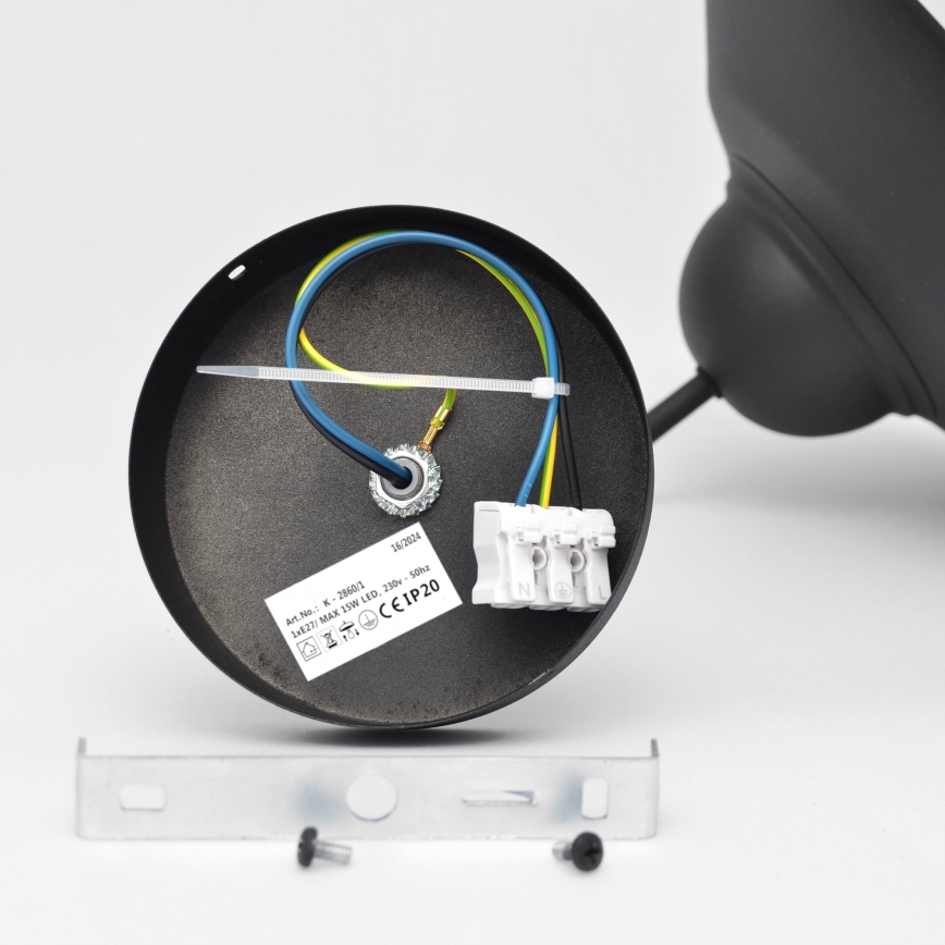 Zidna lampa SORAPIS 1xE27/15W/230V crna