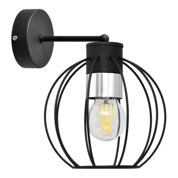 Zidna lampa STARLIGHT 1xE27/15W/230V crna/srebrna