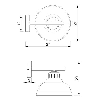 Zidna lampa SVEN 1xE27/15W/230V bež