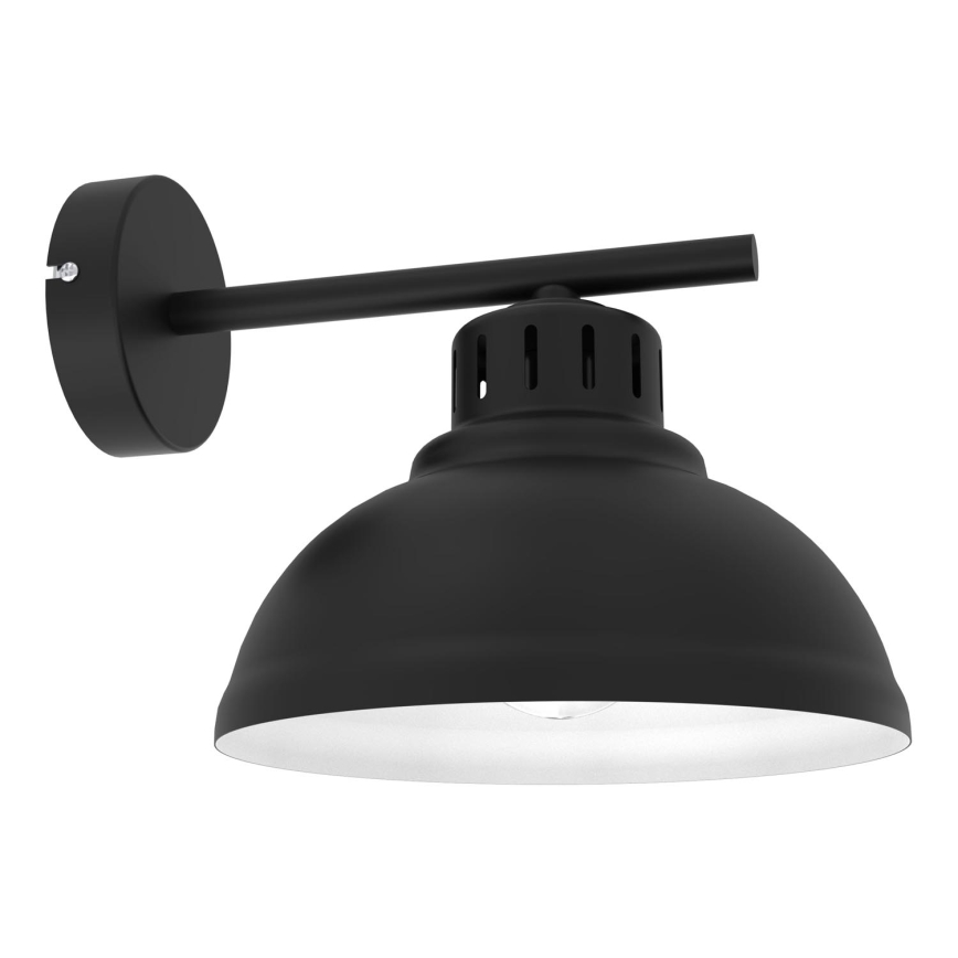 Zidna lampa SVEN 1xE27/15W/230V crna