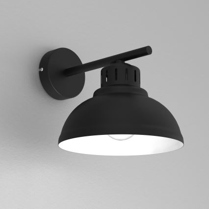 Zidna lampa SVEN 1xE27/15W/230V crna