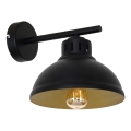 Zidna lampa SVEN 1xE27/15W/230V crna/zlatna