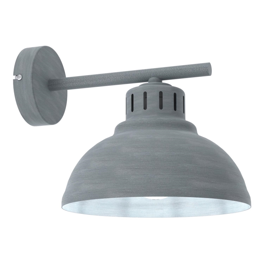 Zidna lampa SVEN 1xE27/15W/230V siva