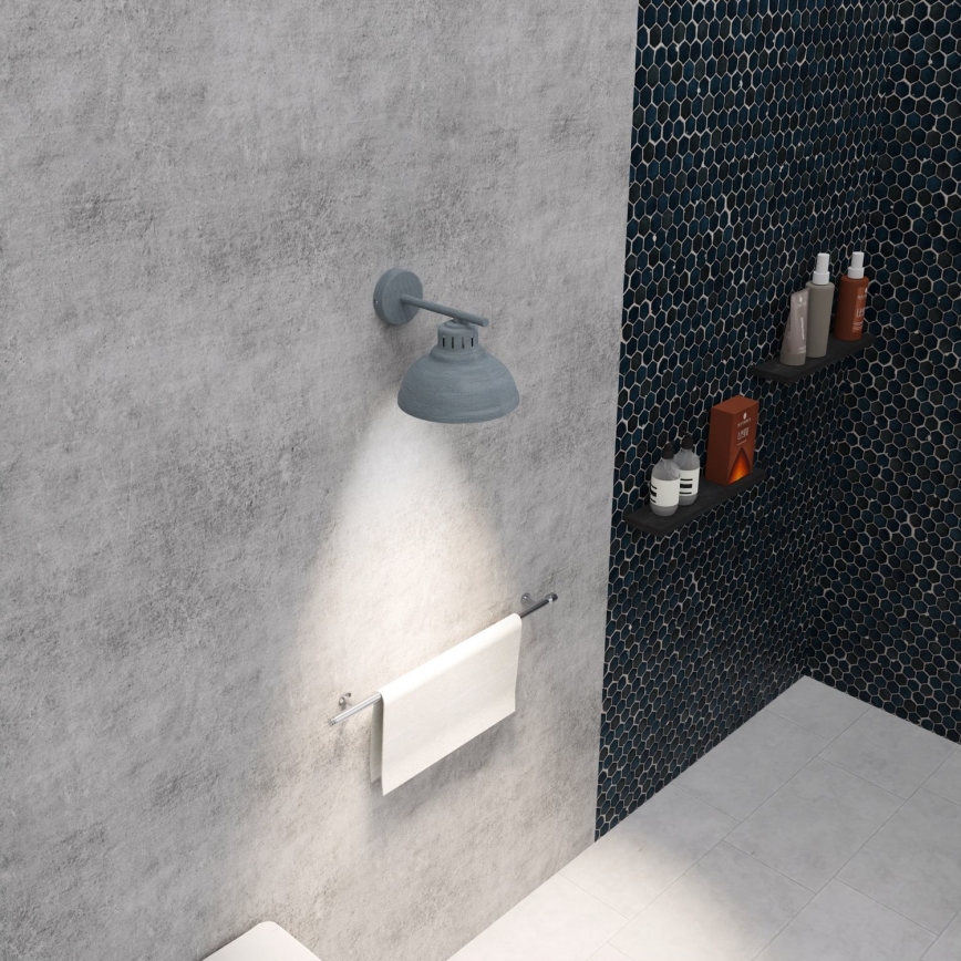 Zidna lampa SVEN 1xE27/15W/230V siva