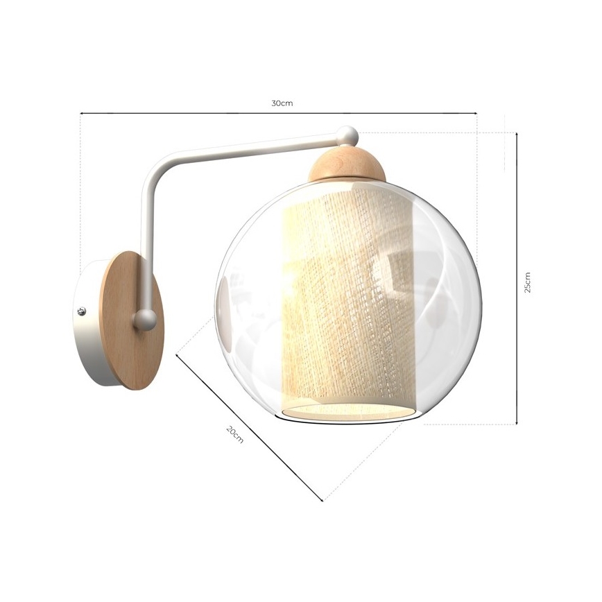 Zidna lampa TELA 1xE27/60W/230V