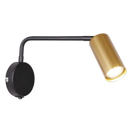 Zidna lampa TINA 1xGU10/15W/230V crna/zlatna