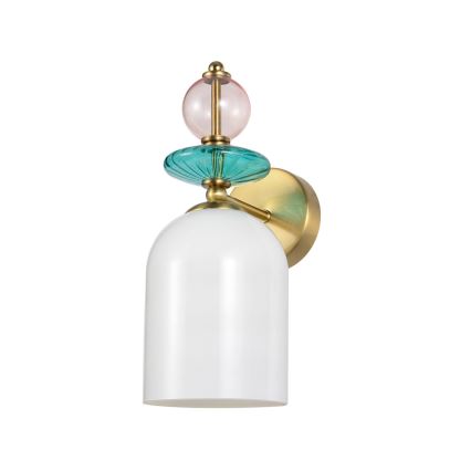 Zidna lampa TROPEA 1xE27/15W/230V zlatna/dimno ružičasta/plava/bijela