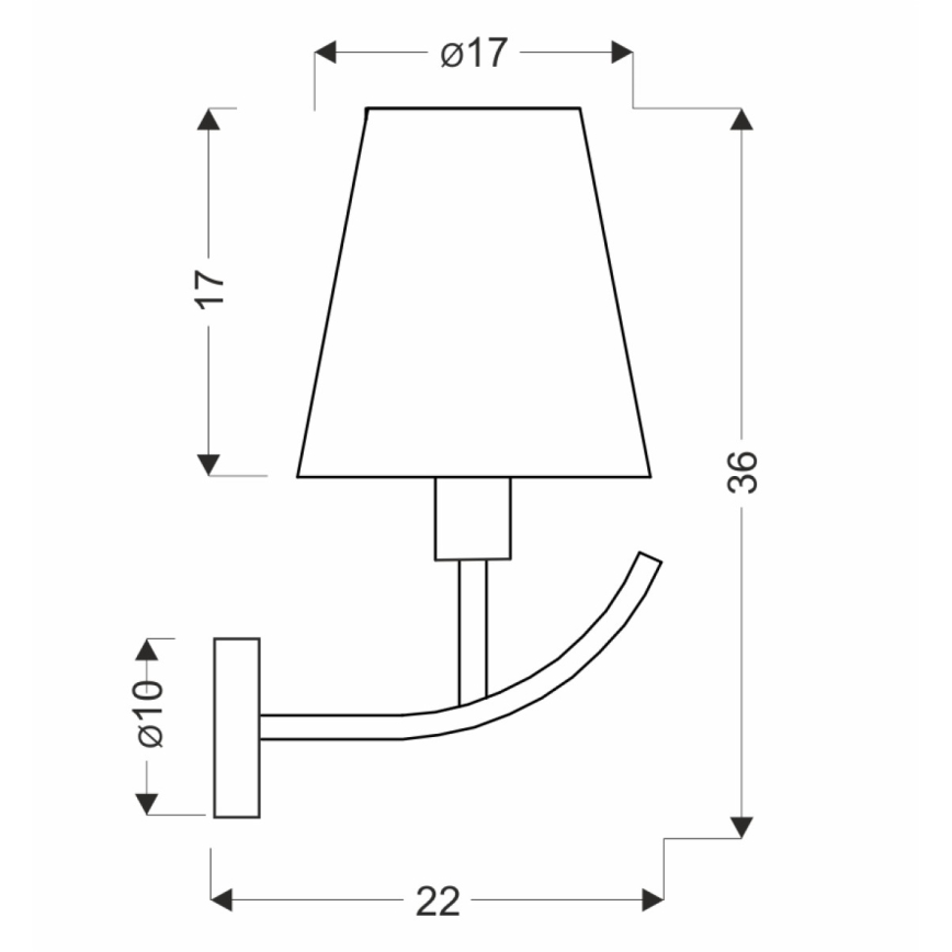 Zidna lampa VITORIA 1xE14/40W/230V žuta/mosad