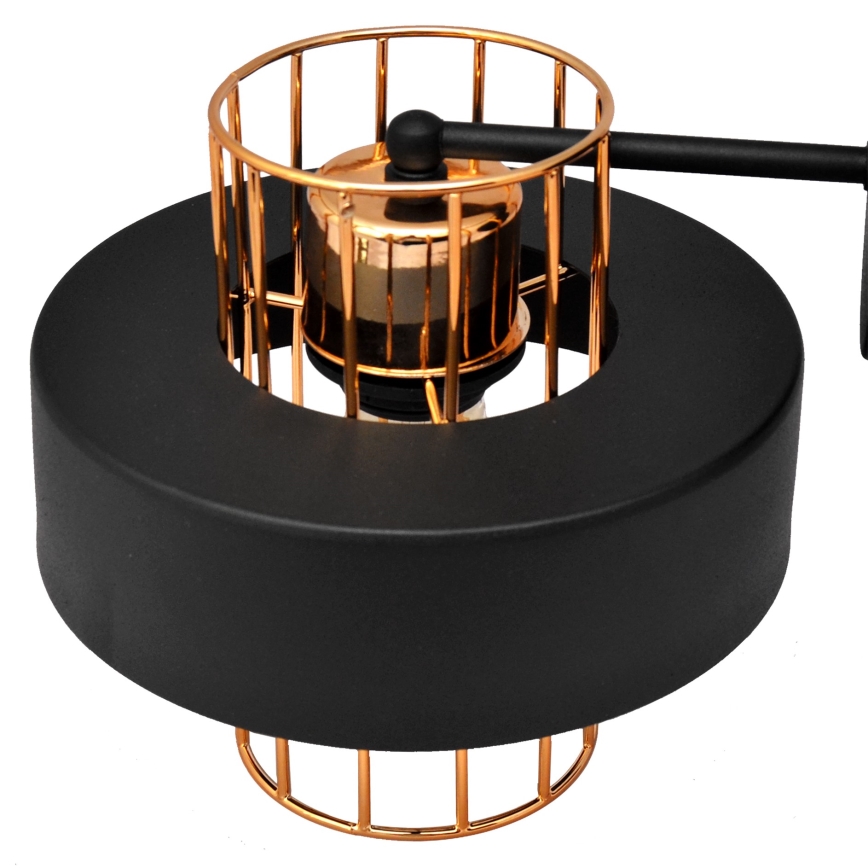 Zidna lampa VOLTA 1xE27/15W/230V 23 cm crna/zlatna