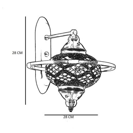 Zidna lampa YENI 1xE27/40W/230V brončana