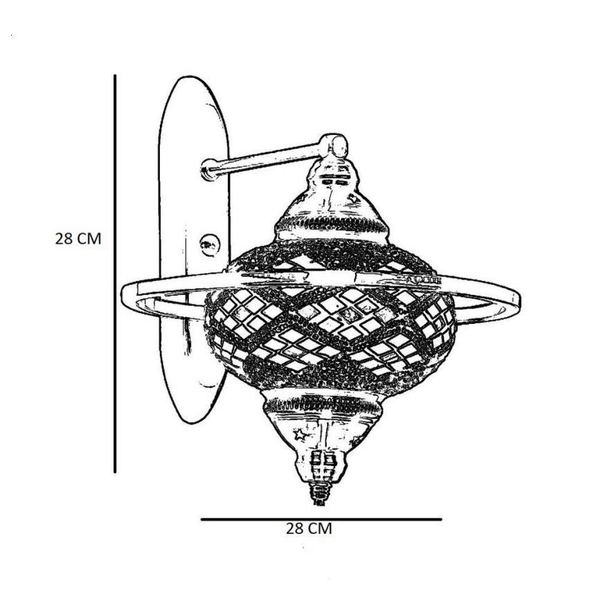 Zidna lampa YENI 1xE27/40W/230V brončana