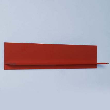 Zidna polica 25x120 cm crvena