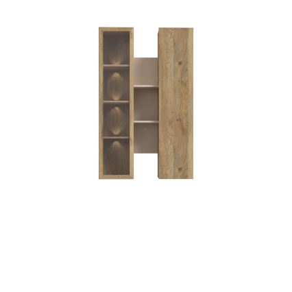 Zidna polica INAR hrast/bež