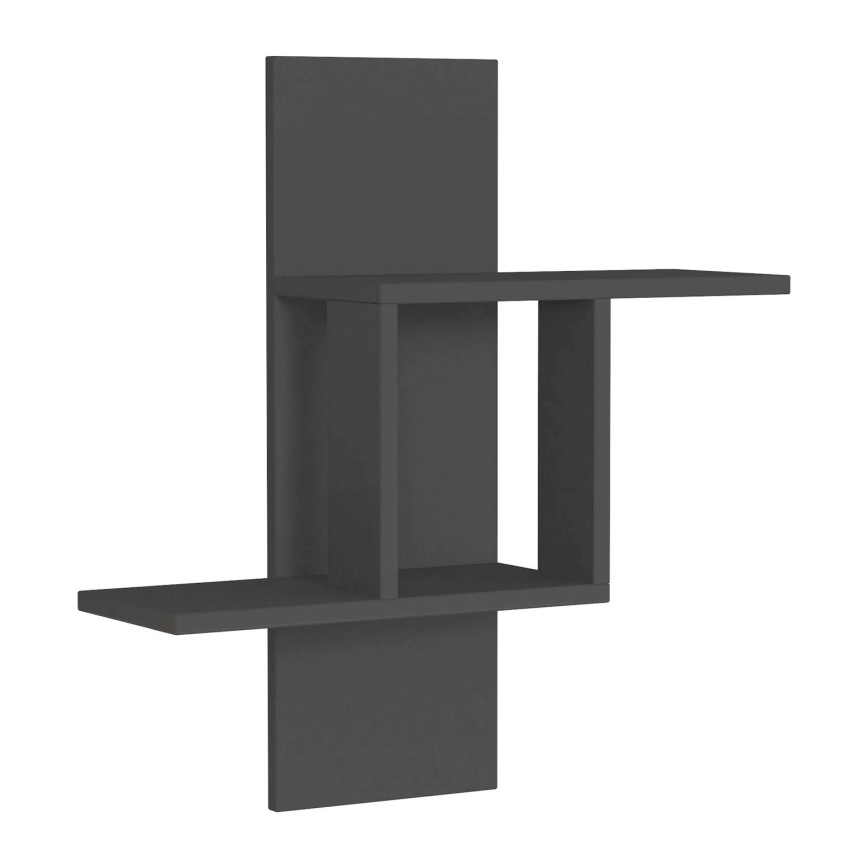 Zidna polica MILL 70x64 cm antracit