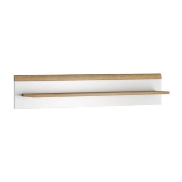 Zidna polica PRIME 12x104 cm hrast riviera/bijela